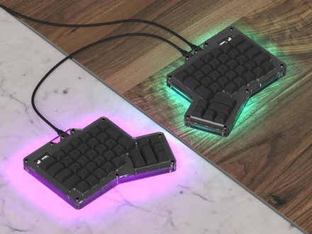 ErgoDox 76 "Hot Dox" V2 - Dark / Kailh Speed Copper / DSA Keycaps [Pre-order]