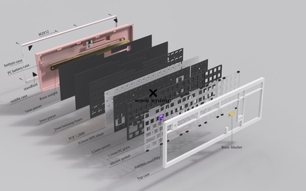 Wind x98 - Silver x Purple case & Solder PCB & PC plate