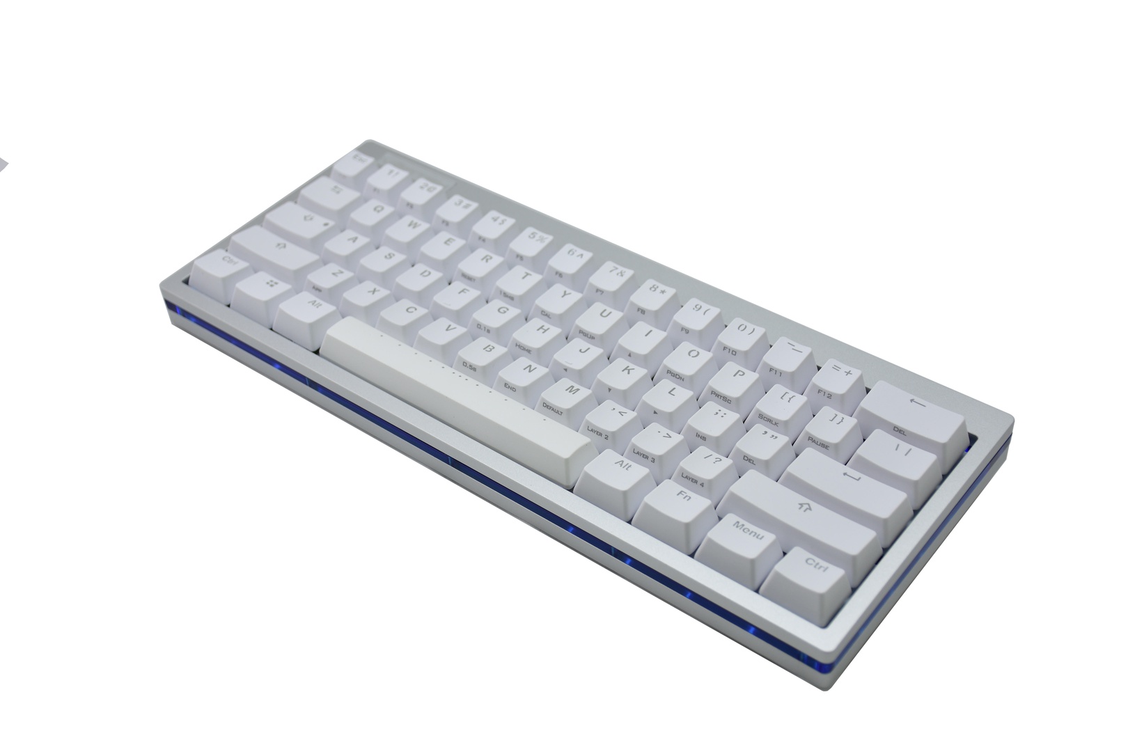 Vortex Pok3r Rgb Le Silver Blue Mx Silver Mykeyboard Eu