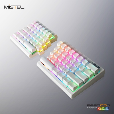 Mistel MD600 RGB White ANSI MX Silver