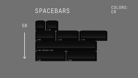 GMK Grey On Black Spacebars Kit [GB]