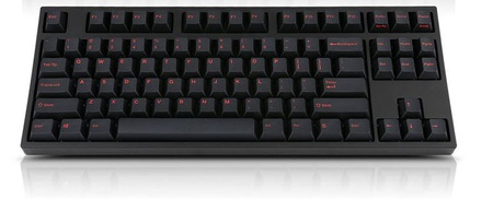 Leopold FC750R Black Red font PD ANSI MX Silent Red