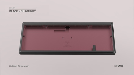 Ginkgo65 Pro - Black x Burgundy case & PVD Prism logo & HS flexcut PCB [GB]