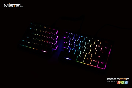 Mistel MD600 RGB Black ANSI MX Nature White