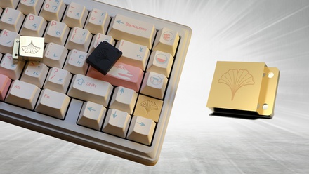 Ginkgo65 Pro - Bonus Anodized Gold blocker