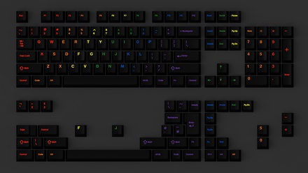 GMK Midnight Rainbow Base kit