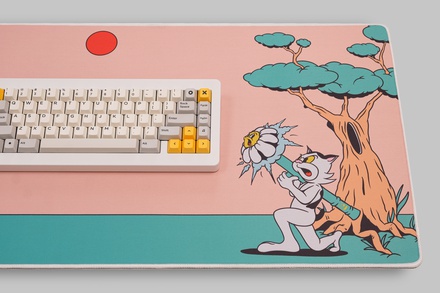 BIXBY and N.MALEE - Peaches (Peach Base) Deskmat