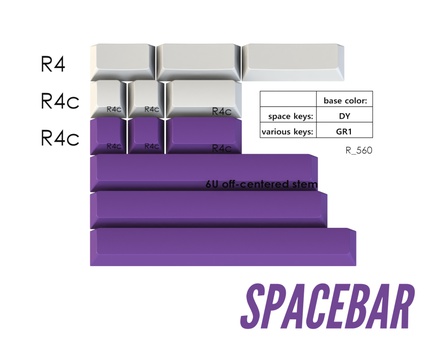 GMK Violet Tendencies Spacebar Kit