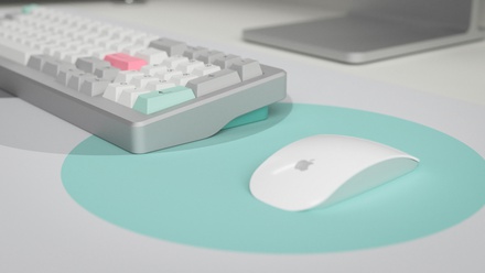 GMK Modern Dolch Light Deskmat Circle