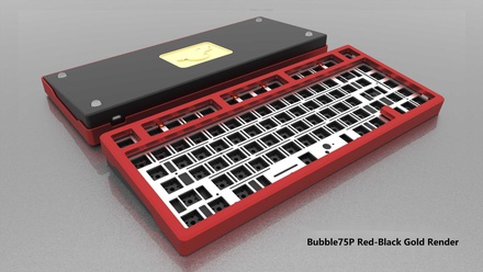 Bubble75 Keyboard Kit Premium [Red Black Gold]