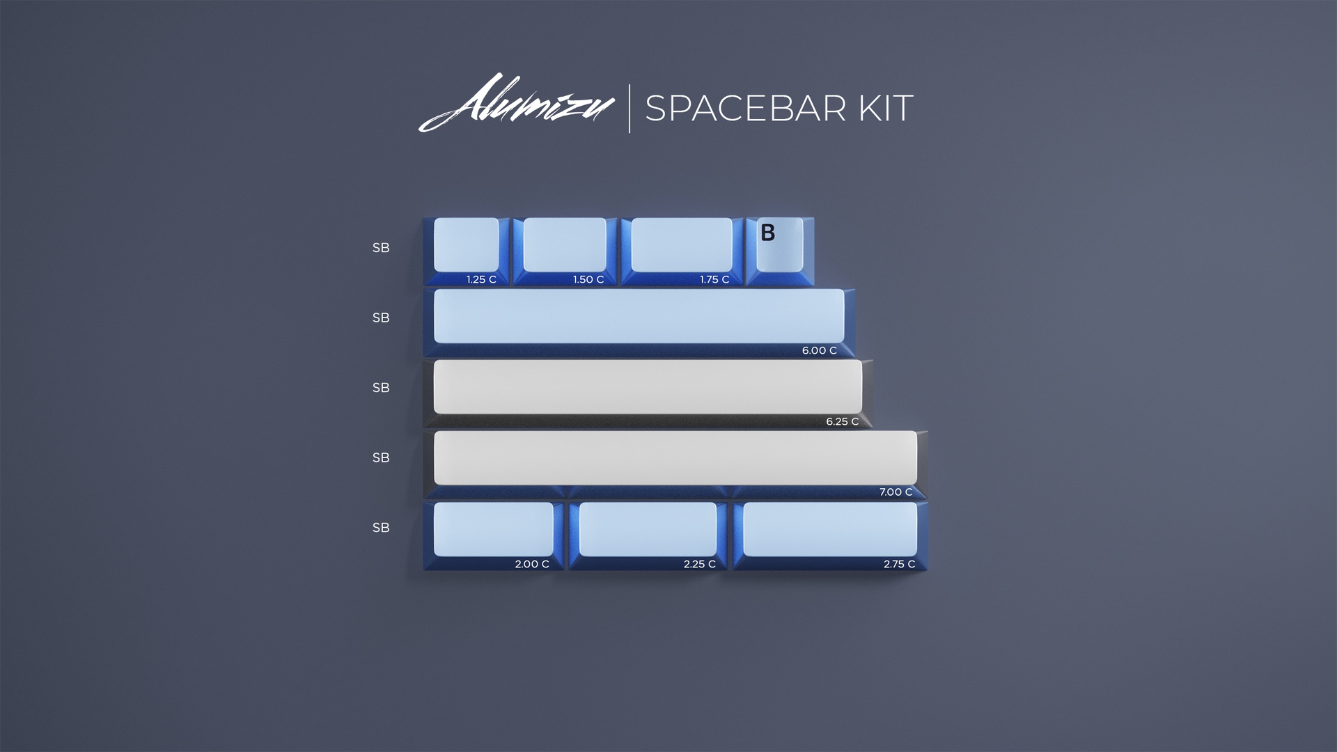 Alumizu Keycaps Spacebar Kit | mykeyboard.eu