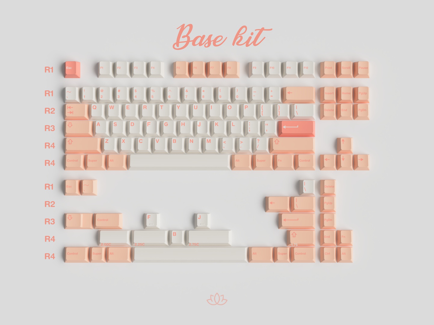 GMK Peaches n Cream Lite Base [Pre-order] | mykeyboard.eu