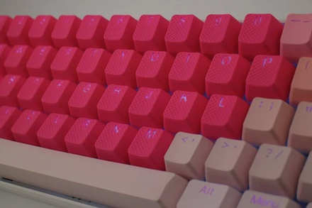 Tai-Hao Rubber Backlit Keycaps-42 keys Neon Pink