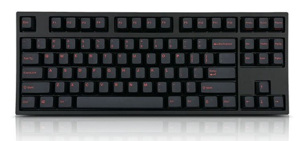 Leopold FC750R Black Red font PD ANSI MX Blue