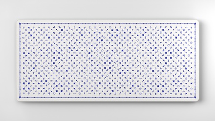 Delftware Pattern White Deskmat