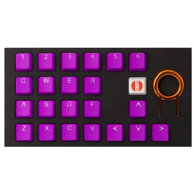 Tai-Hao Rubber Keycaps-22 keys Neon Purple Mystery