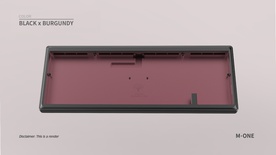 Ginkgo65 Pro - Black x Burgundy case & PVD Black logo & HS non-flexcut PCB [GB]