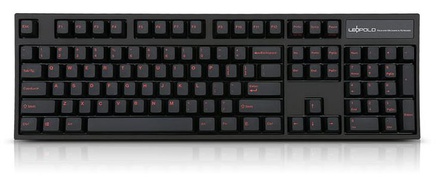 Leopold FC900R Black Red font PD ANSI MX Blue