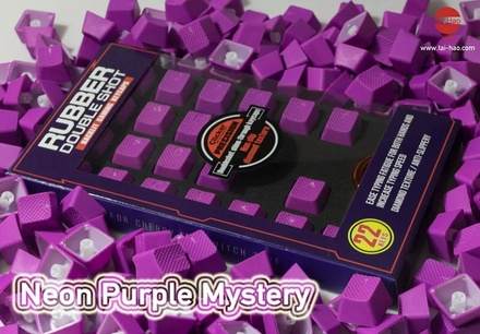 Tai-Hao Rubber Keycaps-22 keys Neon Purple Mystery