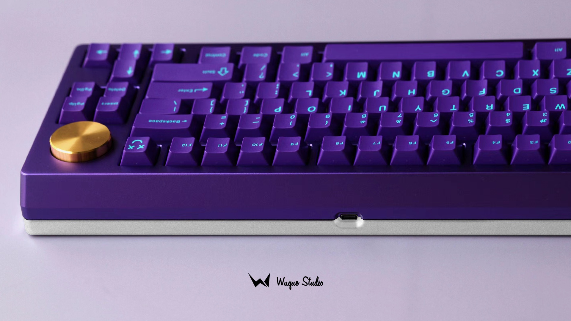 Mammoth75 Aluminum Sandblasted Bottom Violet M2 | mykeyboard.eu