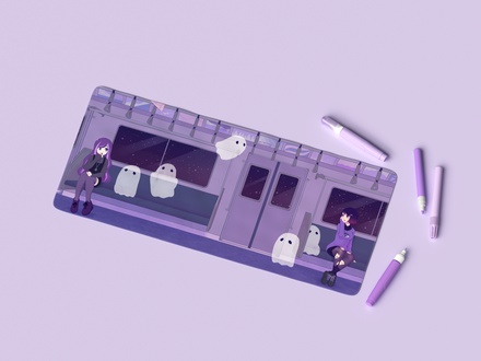 Magic Subway Deskmat - Spooky Journey