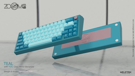 Zoom65 V2 Teal [Anodized  Pink weight] [GB]