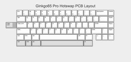 Ginkgo65 Pro - Hotswap non-flexcut PCB [GB]