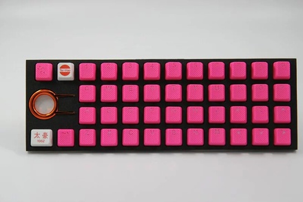 Tai-Hao Rubber Gaming Backlit Keycaps-42 keys Neon Pink