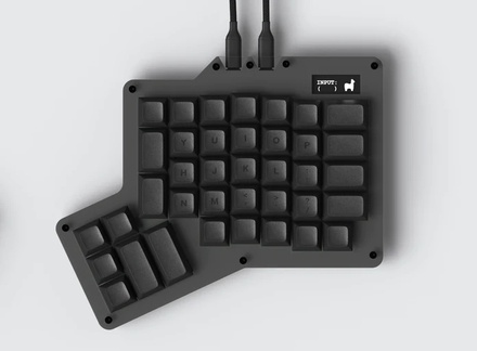 ErgoDox 76 "Hot Dox" V2 - Dark / Kailh Rose Red / No Keycaps [Pre-order]