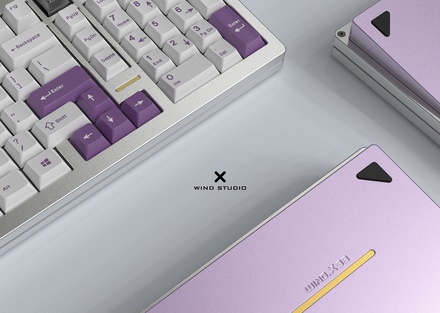 Wind x98 - Silver x Purple case & Solder PCB & PC plate