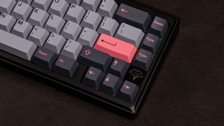 Ginkgo65 Pro - Black x Burgundy case & PVD Prism logo & HS non-flexcut PCB [GB]