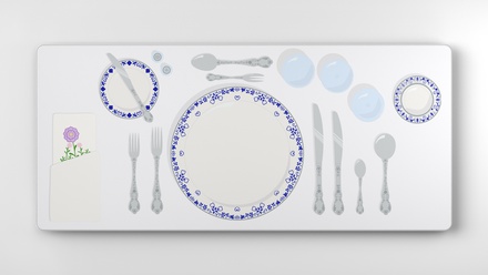 Delftware Place Settings Deskmat