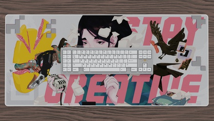 Stay Creative Canvas Deskmat