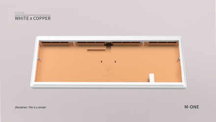 Ginkgo65 Pro - White x Copper case & PVD Gold logo & HS non-flexcut PCB