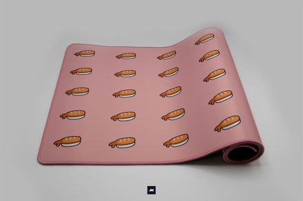 Doggo Sushi Pink Deskmat