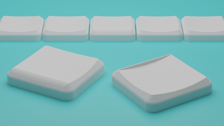 Choc MBK Low-profile keycaps 2u White (2 pack)