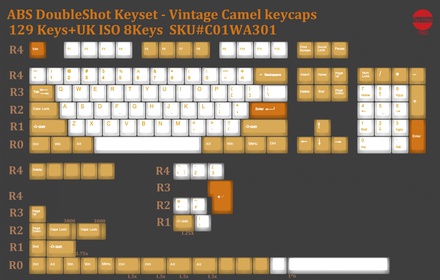 129-key Keycap Set - Vintage Camel (Tai-Hao)