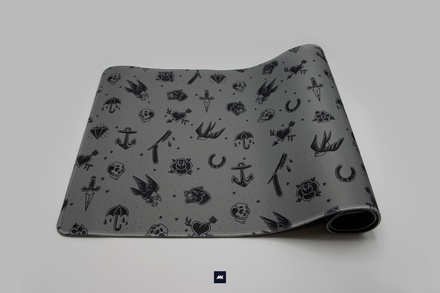 Americana Black on Grey Deskmat