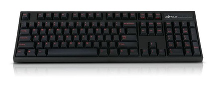 Leopold FC900R Black Red font PD ANSI MX Blue