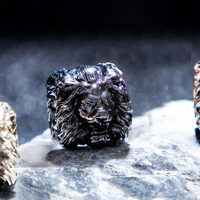 Nemean Lion Head Keycap - Black Gold