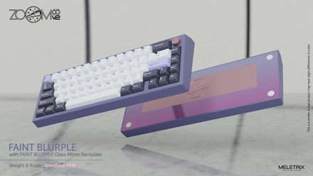 Zoom65 V2 Faint Blurple [Anodized  Pink weight] [Pre-order]