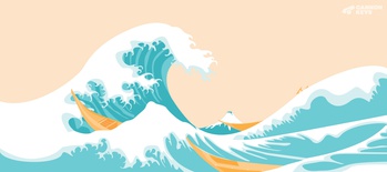 Great Wave Deskmat Day