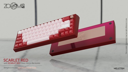 Zoom65 V2 Scarlet Red [Anodized  Rose Gold weight] [GB]