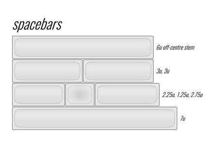 XDA Oblique Spacebars