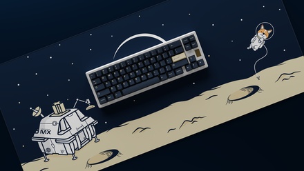 Lunar Landing Ethereal Blue Deskmat