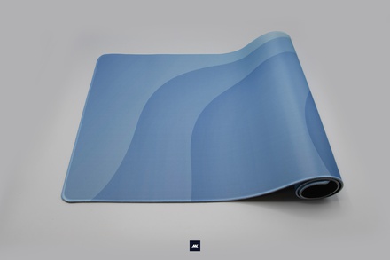 Waves Blue Deskmat by AlpineMech