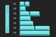 Geekark Dolch Turquoise Spacebar Accents