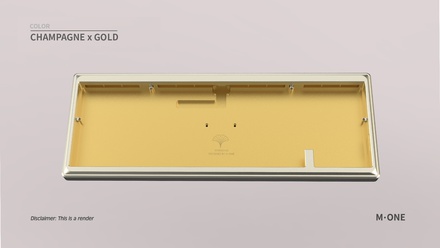 Ginkgo65 Pro - Champagne x Gold case & PVD Black logo & HS flexcut PCB [GB]