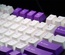 Tai-Hao ABS-104 / White&Purple Keycaps