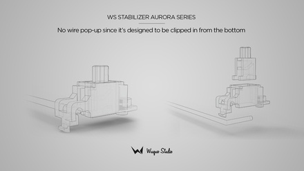 [Limited In-stock] WS Stabs Aurora Clear 4+1 for 1.2 mm PCB